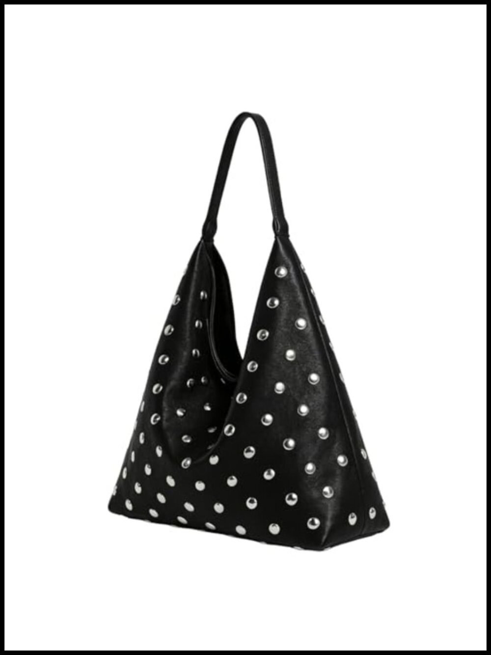 Studded Hobo Bag Tote Purse Faux Leather Y2K Punk Handbag